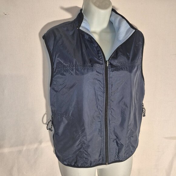 ADIRONDACK TRADING CO. Reversable weatherproof vest Blue, zippered, small - Picture 6 of 16